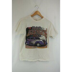 Hot August Nights 2000 Reno Sparks Hot Rod Tee Shirt M Medium White Lofteez